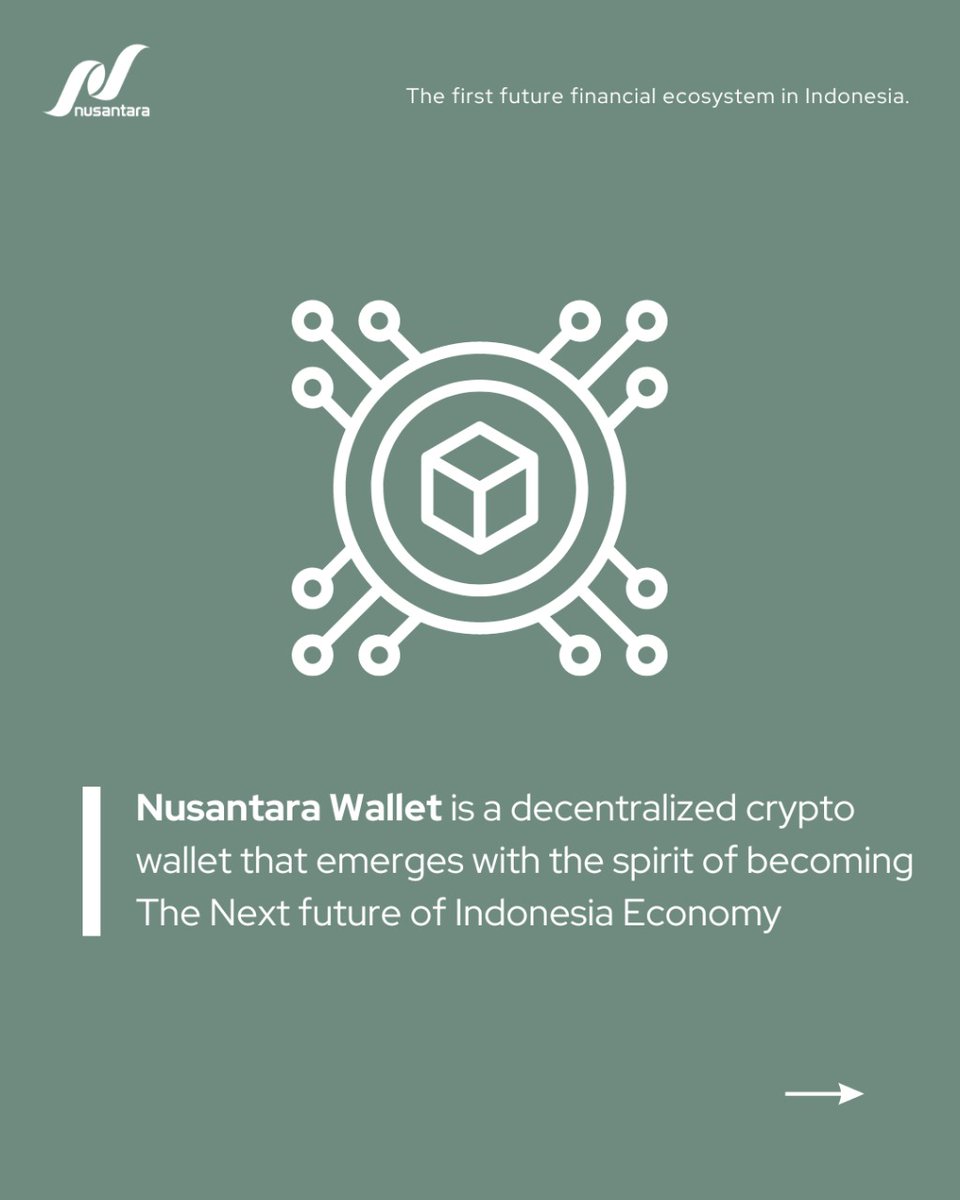 nusantaracorp's tweet photo. Nusantara Wallet is a decentralized crypto wallet that emerges with the spirit of becoming The Next future of Indonesia Economy. 

#nuswallet #crypto #nusantarawallet https://t.co/5MxqtfurPt