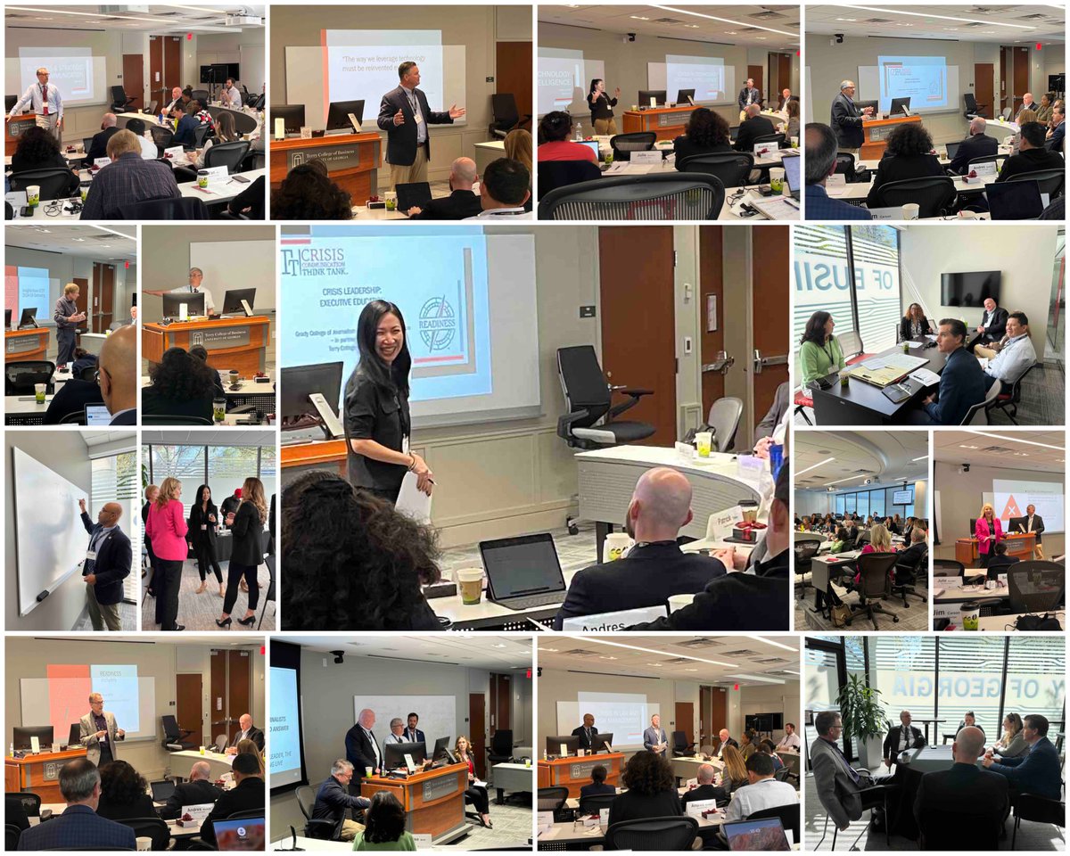 Empowering Leaders to excel through crisis with proven strategies! We enjoyed co-hosting the @UGACrisisComm Think Tank seminar at the Terry Executive Education Center in Atlanta earlier this month, in partnership with @UGAGrady & UGA Executive Education. grady.uga.edu/crisis-communi…