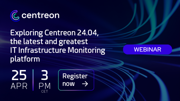 🚀 Are you ready to explore the new features of @Centreon 24.04? Join us for our webinar to learn all about this new version and how to enhance your IT monitoring. Register today eu1.hubs.ly/H08DnZW0. 
#Webinar #ITOps #ITMonitoring