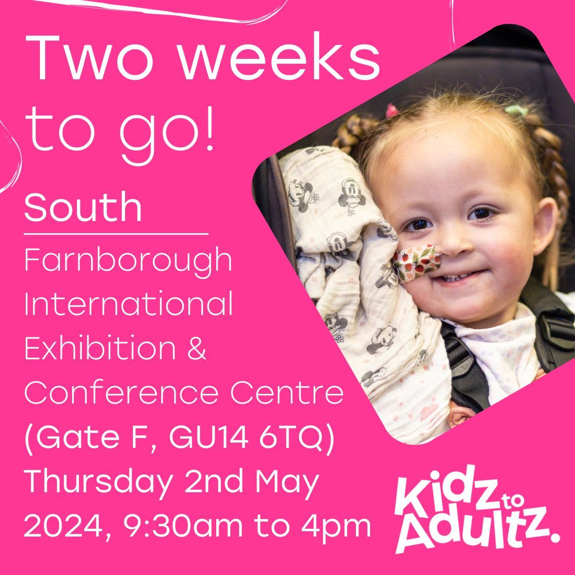 Just two weeks to go until @kidztoadultz exhibitions South. Get ready for a packed day of seminars, exhibitors, fun features and more

#kidztoadultz #disability #exhibition #KidzToAdultz #KidzToAdultzSouth #DisabilityAwareness #DisabilityInclusion #DisabilitySupport