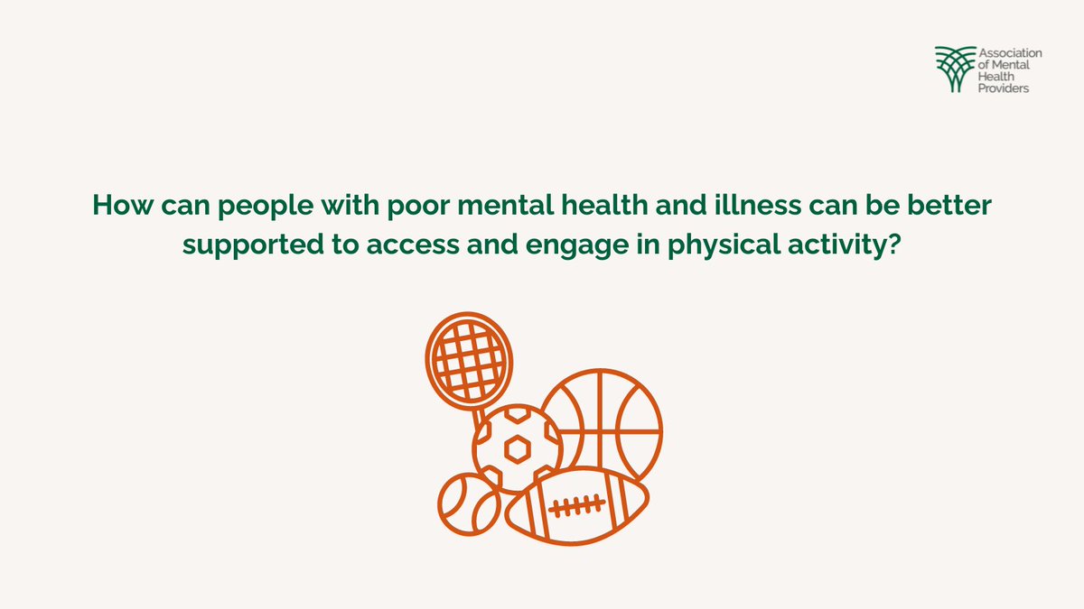 #MentalHealthAwarenessWeek (May 13-19) is fast approaching! Let's get the conversation started... Share how you think people with poor mental health and illness can be better supported to access and engage in physical activity and we'll spotlight your ideas during #MHAW.