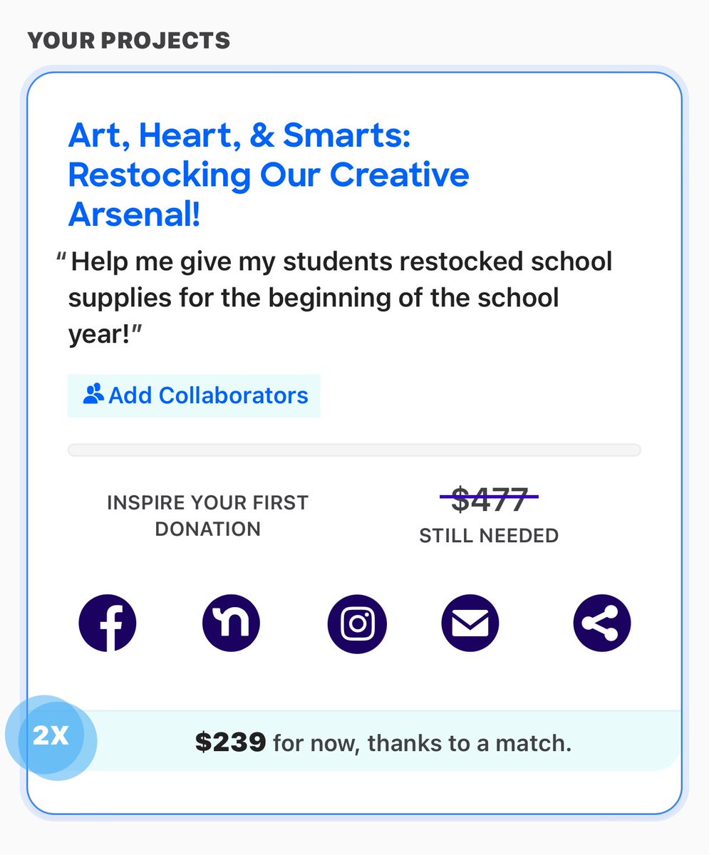 Needs tend to change and my list also gets updated frequently. My supplies to finish and restock the next school year are coming up. Would you consider donating to help my students? Thank you! #clearthelist @DonorsChoose Please check out our wishlist: donorschoose.org/project/art-he…