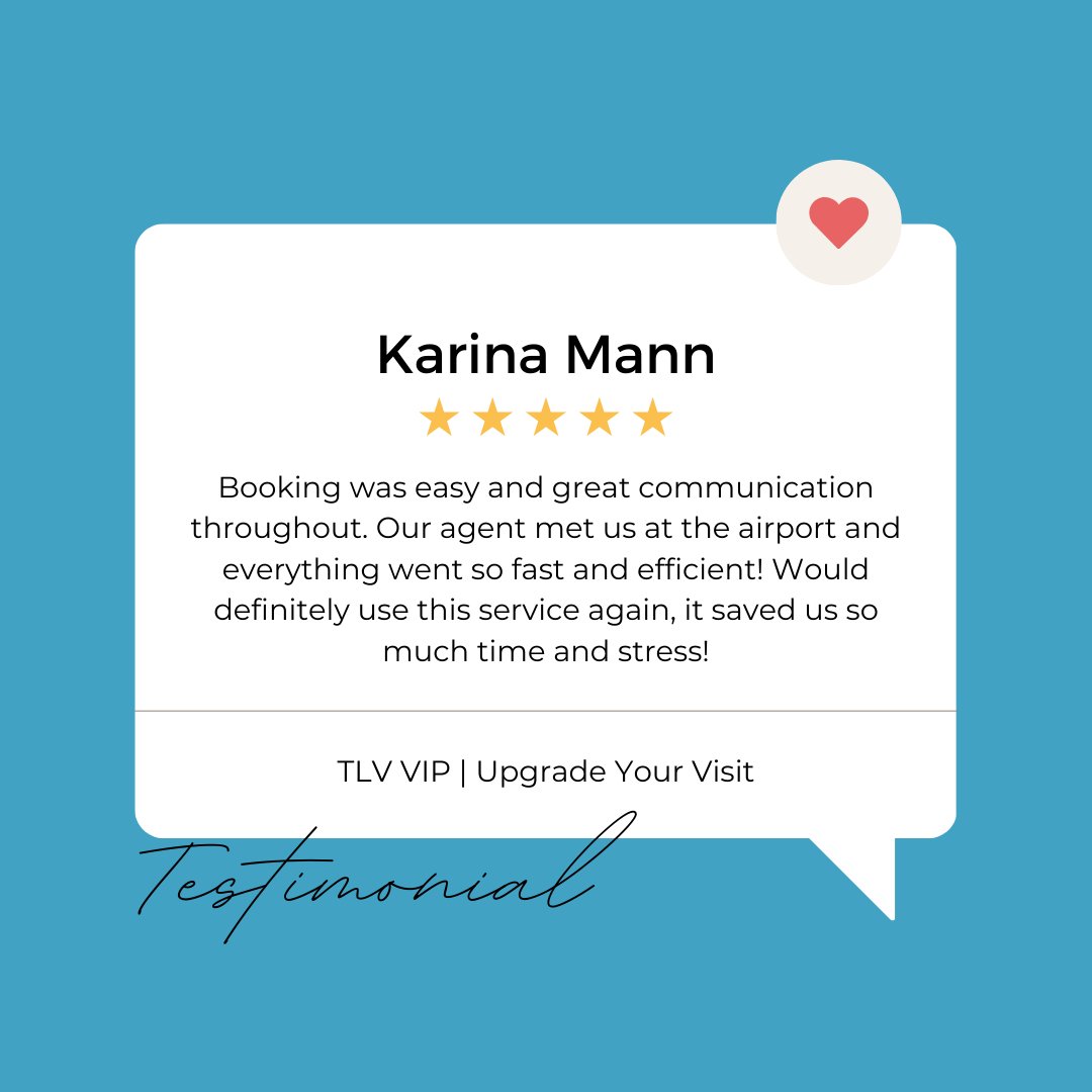 TLVVIP's tweet image. Karina, it was a pleasure assisting you on your VIP journey. Thank you for your kind feedback. We aim to craft exceptional experiences. Stories like yours inspire our mission to ease global travel through luxury and care. I wish you many more adventures!

#ClientRecommendations