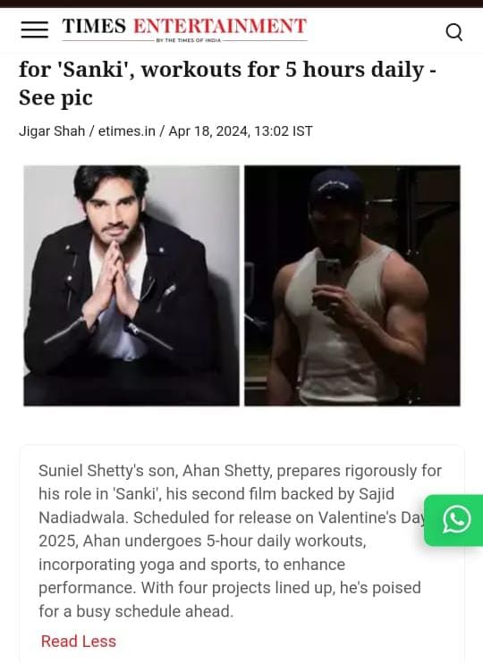 #AhanShetty baba prepares rigorously for his role in #Sanki !! Full Article rb.gy/17l0y5
