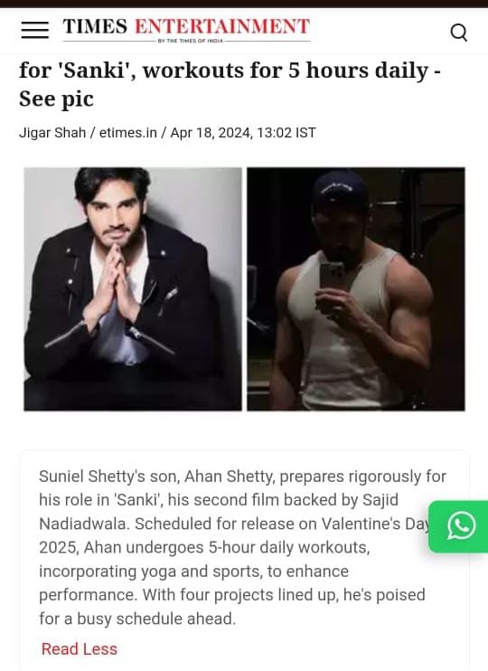 #AhanShetty baba prepares rigorously for his role in #Sanki !!

Full Article rb.gy/17l0y5