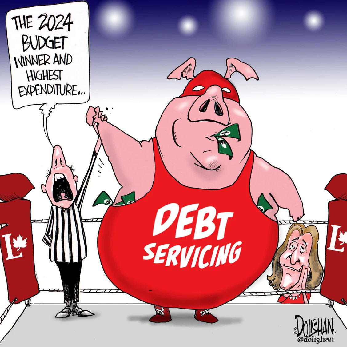 And the winner broke the debt clock... (Tim Dolighan @Dolighan - Toronto Sun)