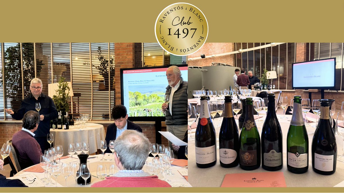 RaventosiBlanc's tweet photo. [CLUB⭐️]

Els membres del #Club1497 han gaudit d'una classe magistral d'#escumosos amb @RFrancas 

Junts han fet un viatge sensorial a diferentes regions del món per descobrir-ne els seus #vins🍾

 Uneix-te al Club1497 i viu experiències com aquesta! 👇
 https://t.co/lhw9wXc46Q https://t.co/Cxg5X7eHYx