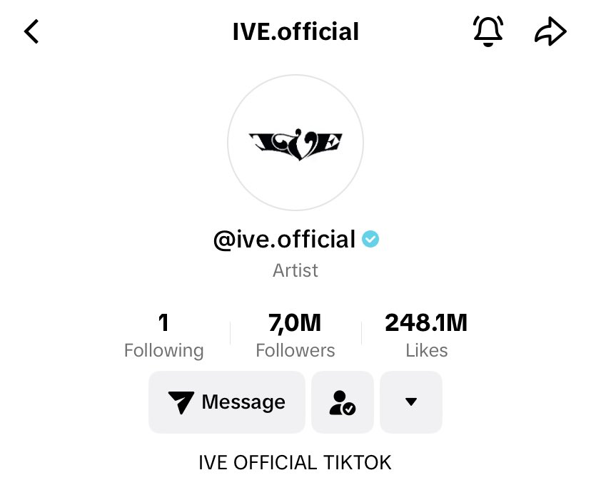 [INFO] 240418 — IVE has surpassed 7 million followers on TikTok! 

#IVE #아이브