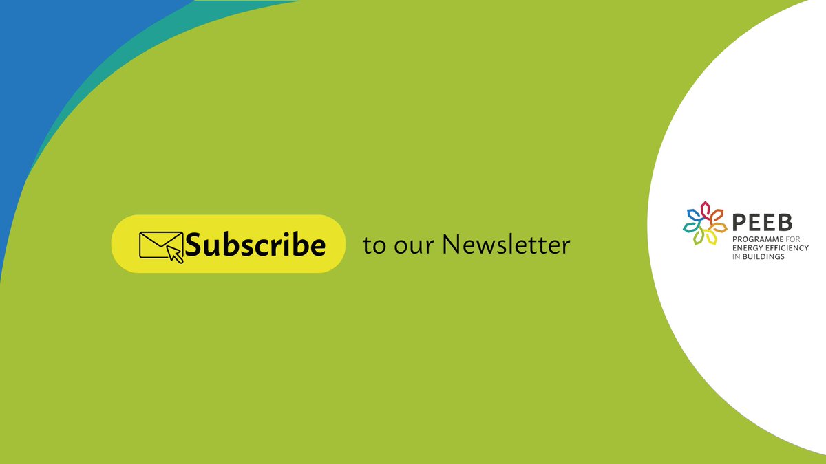 Subscribe to the PEEB Newsletter to stay up to date about our global initiatives to decarbonize buildings!

In the upcoming April's issue we will dive deep on the recent Buildings & Climate Global Forum and the launch of #PEEBCool.

peeb.build/news-events#ne…

#BuildForClimate