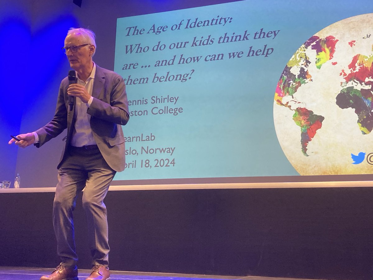 Kicking off the ⁦@LearnLab1⁩ conference in Oslo with ⁦@dennisshirley⁩ on our book on The Age of Identity. ⁦@bclynchschool⁩ ⁦@CorwinPress⁩ ⁦@jenniferabrams⁩