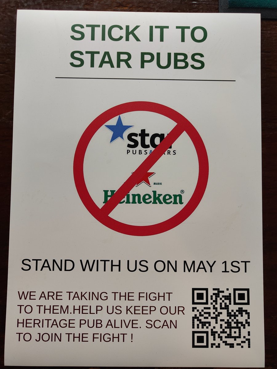 Please keep sharing guys . We would love as many of you to join on May 1st as possible . Let's save the independent and keep pubs going .Scan the QR code to get involved .