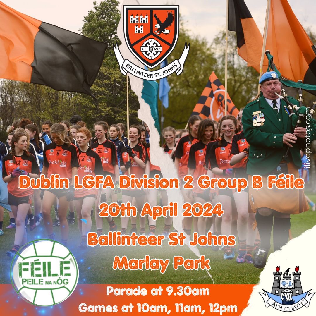 Massive Feile Weekend. We want to encourage support & especially our younger teams to support the girls! Be there for the parade or pop along to the games! Its a wonderful occasion for players, mentors , families, friends & supporters. All support greatly appreciated 🧡🖤