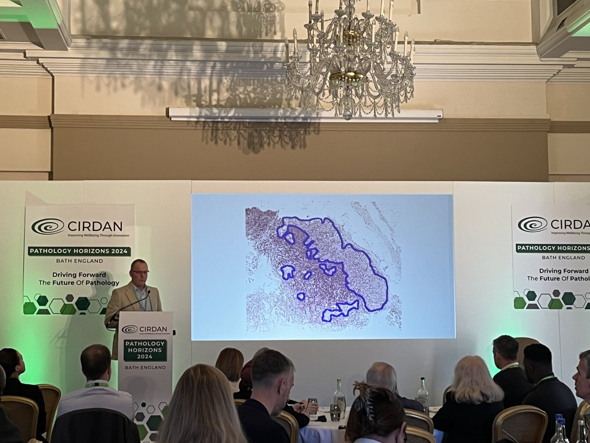 path_horizons's tweet photo. The first of our mid-morning sessions was delivered today by David Snead. The fascinating discussion covered the drivers and barriers to the adoption of AI in cellular pathology. A truly fantastic session! #PathologyHorizons2024 https://t.co/8oan6zy2tS