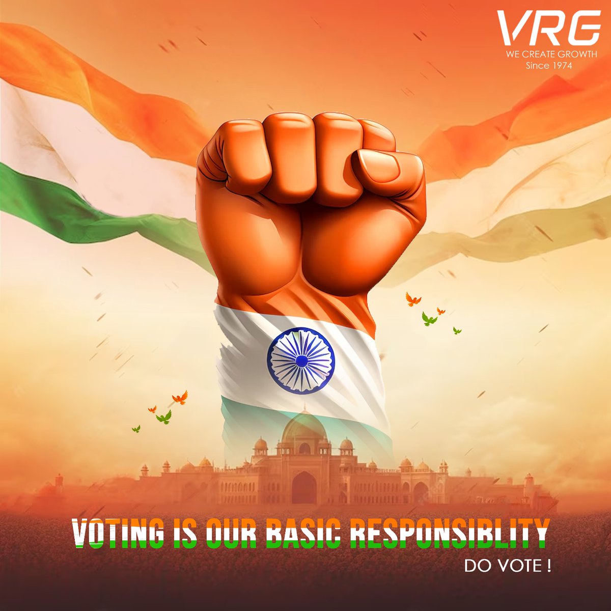 Make no mistake, fellow citizens, voting is not just a mere obligation but a fundamental responsibility that falls upon our shoulders. It is imperative that each and every one of us exercise our right to vote.

#Rasappanandco #vrggroup #vrgconcrete #karur #buildingmaterial