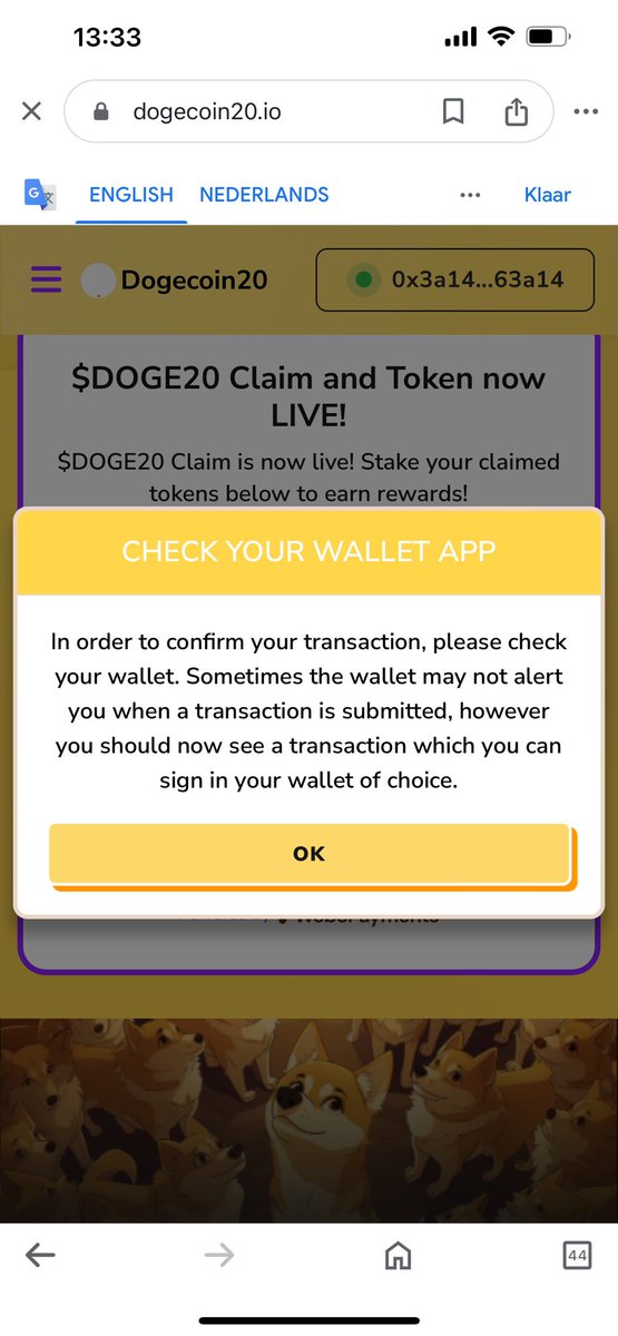 DirkFransen2004's tweet photo. @DOGE_COIN20 Don’t work on wallet named Trust? https://t.co/eCWT8G0cQb