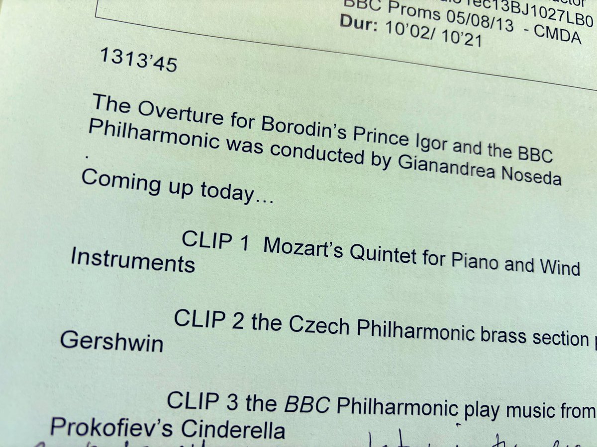 Different studio, different show! I’m on @bbcradio3 with Classical Live 🎶 from 1 - 4 pm this afternoon. Here’s a little taster of what’s coming up …