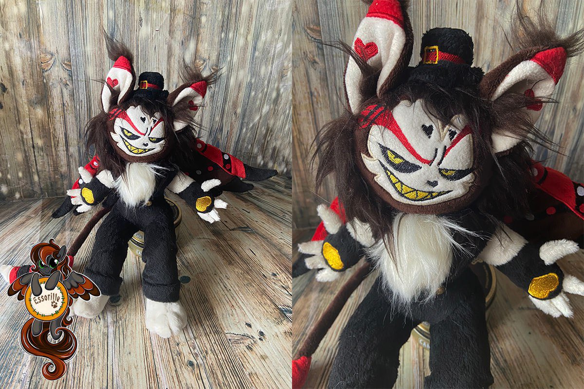 essorille's tweet photo. I have plushies left over from Hazbin pre-party con and they are looking for a home!
#Husk and #Millie - $200
Chibi #Loona - $250 (based on Anubis by @NazFX_Studios )
Trinkets $100
Payment on boosty or hippolink. 
Shipping not included. 
Not in all countries shipping is possible! https://t.co/aqlUYtz4R6