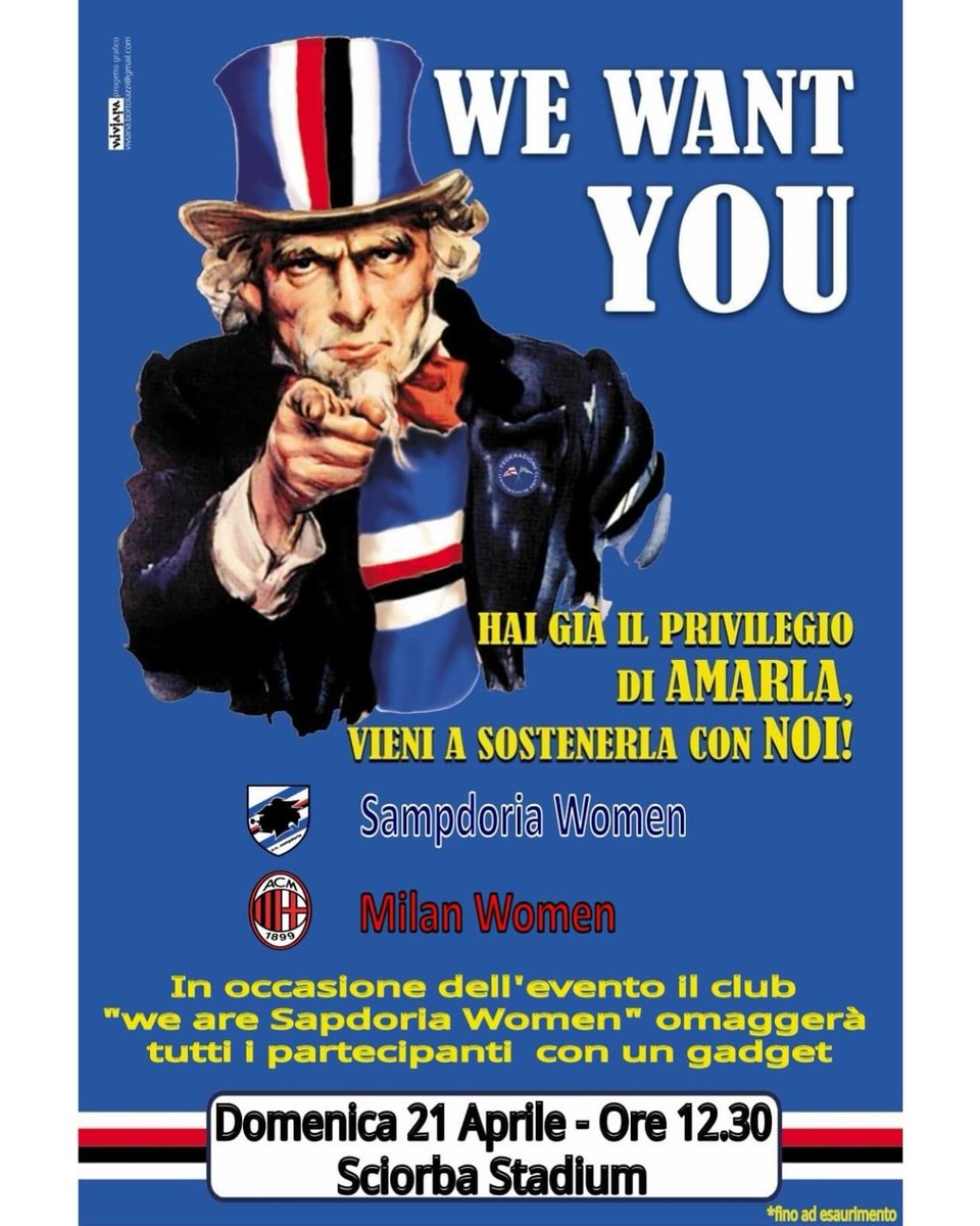 Una stagione non facile nella quale i nostri colori sono sempre stati tenacemente onorati, una partita che può chiudere con largo anticipo ogni discorso salvezza. Sciorba, domenica 21 aprile ore 12:30: #Sampdoria Women - Milan Women. Leggi tutto --> facebook.com/photo/?fbid=96…