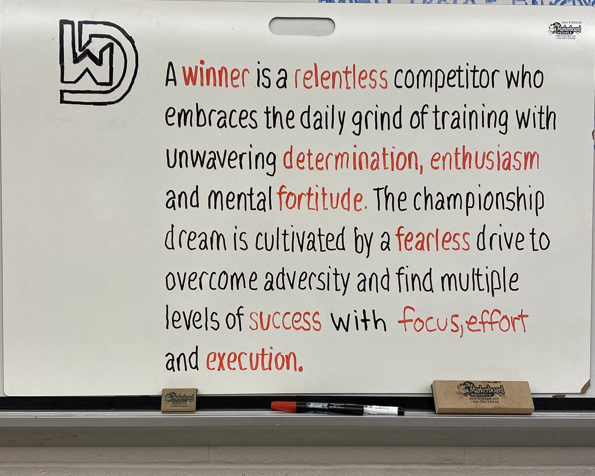 A winner is a relentless competitor who embraces the daily grind of training with unwavering determination, enthusiasm and mental fortitude. The championship dream is cultivated by a fearless drive to overcome adversity and find multiple levels of success with focus, effort and
