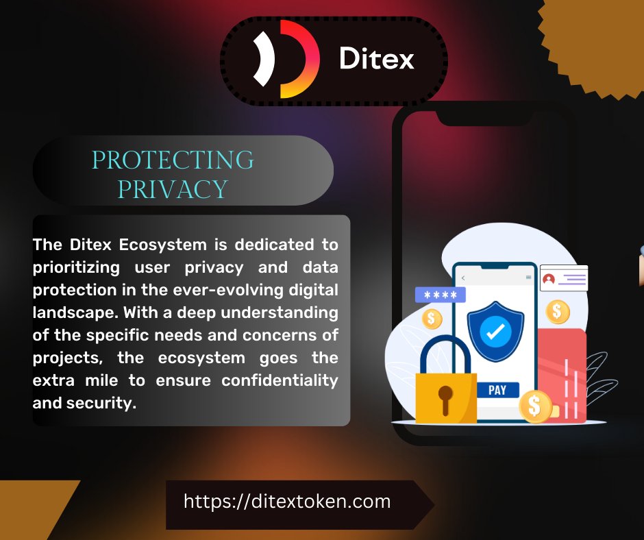 benjoseph536's tweet photo. Hey everyone!
๐ก๏ธ Dive into the world of @ditextoken and experience unparalleled commitment to user privacy and data protection.
#Ditextoken isn't just a platform; it's your fortress, dedicated to safeguarding your confidentiality and security. Join us in building a safer digital future!
#Ditex