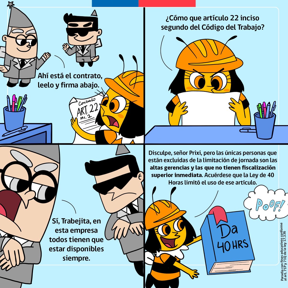 A Chilean Government account created a Fairly OddParents meme to explain the new 40-hours per week work law.