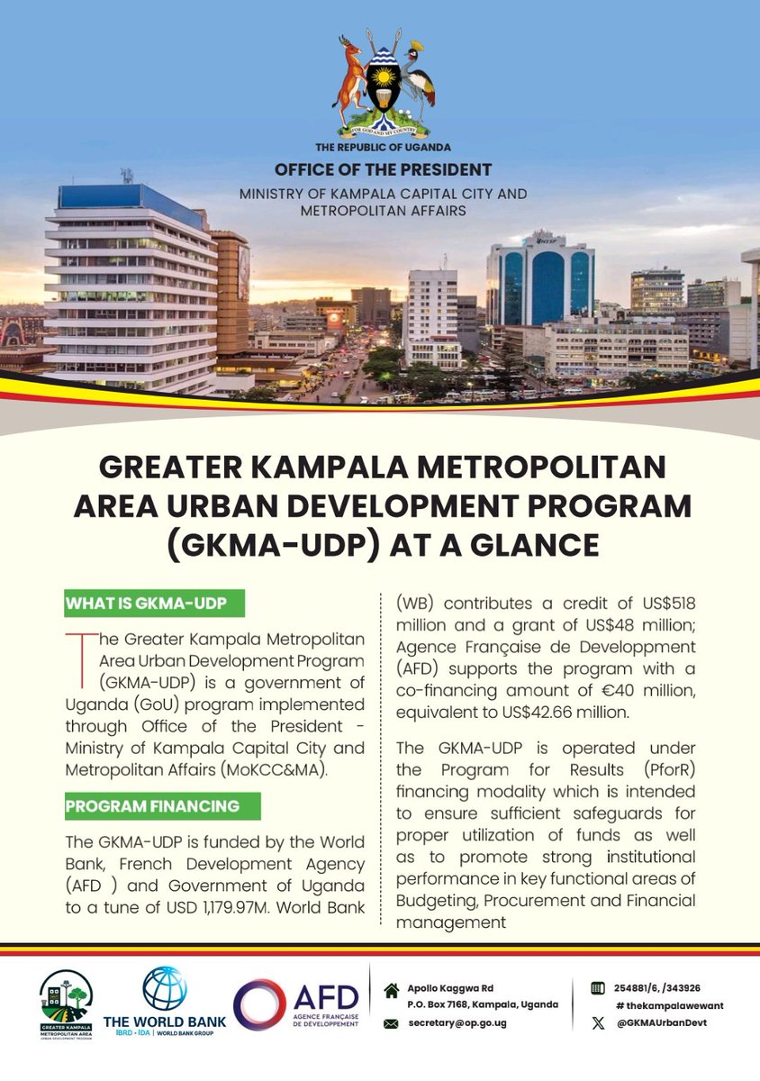 Do you have any question about GKMA-UDP? Please ask us and we will give you an answer. #thekampalawewant @WorldBank @AFD_en @HuyenPhanWB @HajjatMinsa @kyofakabuye2 @GCICUganda @MKarekye @GovUganda @PresidencyUG1 @MoWT_Uganda @OPMUganda @Parliament_Ug