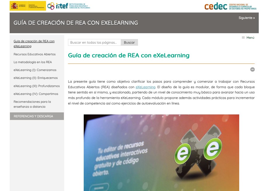 exelearning_sp's tweet photo. Guía de creación de REA con eXeLearning. Material destinado a docentes que quieren iniciarse o profundizar en el uso de esta herramienta de autor para la creación de recursos educativos abiertos (REA). https://t.co/fDz12OOtW1 #REA #REApower #proyectoEDIA https://t.co/GCk56bCGB3