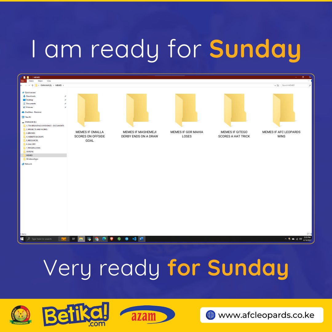 raulnyabola's tweet photo. I am ready for Sunday, very ready for Sunday.
#MashemejiDerby #INGWEat60 #FootballKE #AFCLeopards
@AFCLeopards @betikaKe @Officialfkfpl https://t.co/AN6AxvuMzP