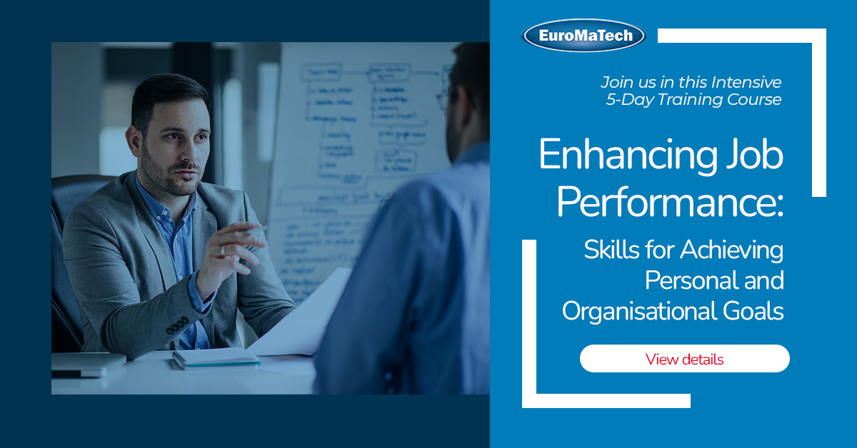 Enhancing Job Performance:
Skills for Achieving Personal and Organisational Goals

Enroll now!
euromatech.com/seminars/enhan…

#euromatech #training #trainingcourse #enhancing #jobperformance #enhancingjobperformance #organisationalgoals #hrmanagement #humanresource