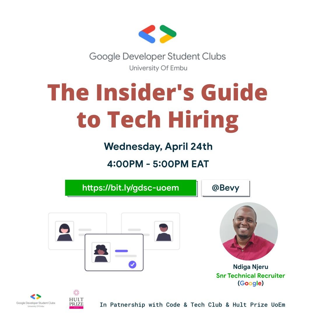 Get the inside scoop on what it takes to land a job at Google, straight from the source with @NdigaJn Register here: 🔗gdsc.community.dev/e/mnvfzk