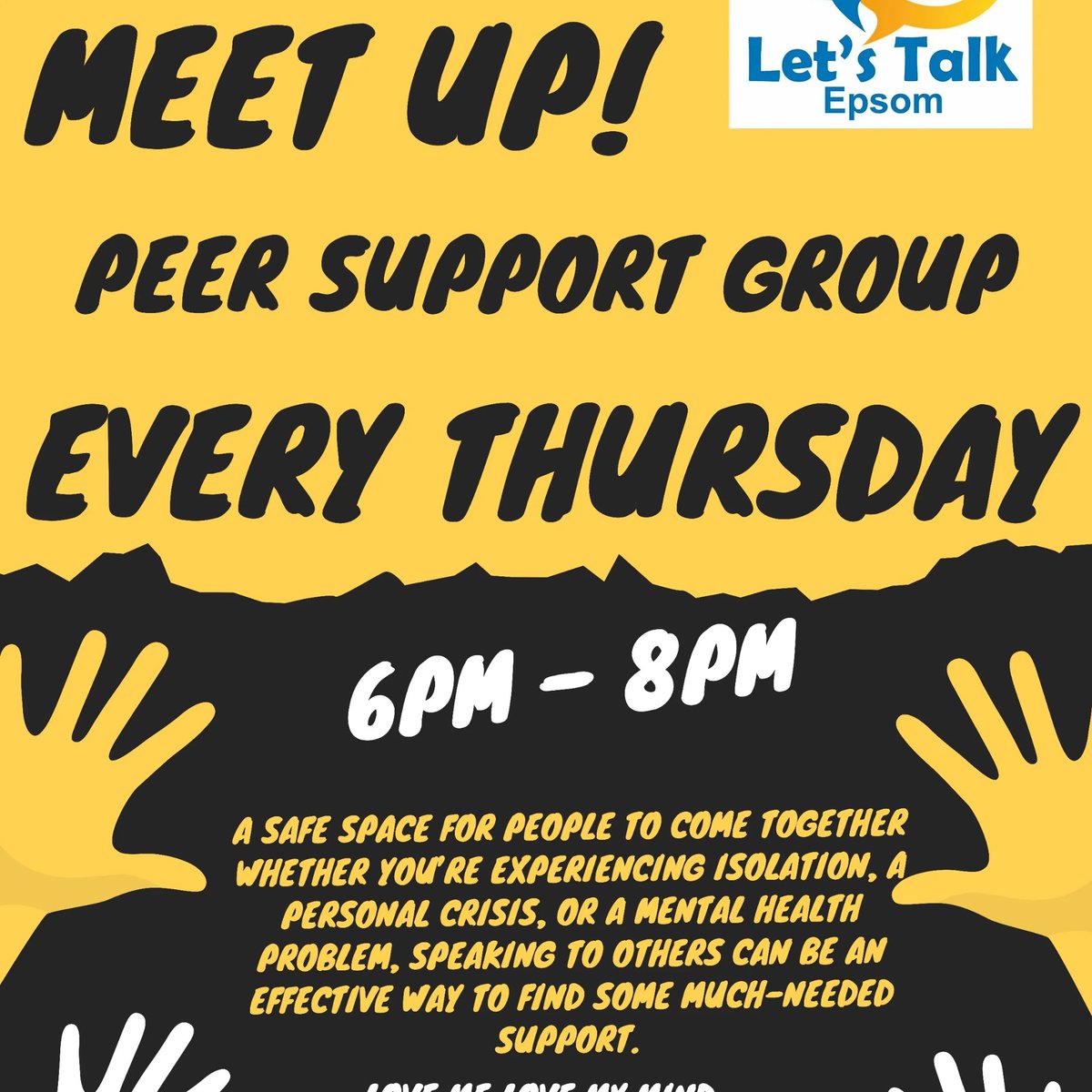 Peer Support group for those living with #anxiety #depression #loneliness #socialisolation

All are welcome. Just come along, have a cuppa and a chat every Thursday 6pm St Barnabas Church