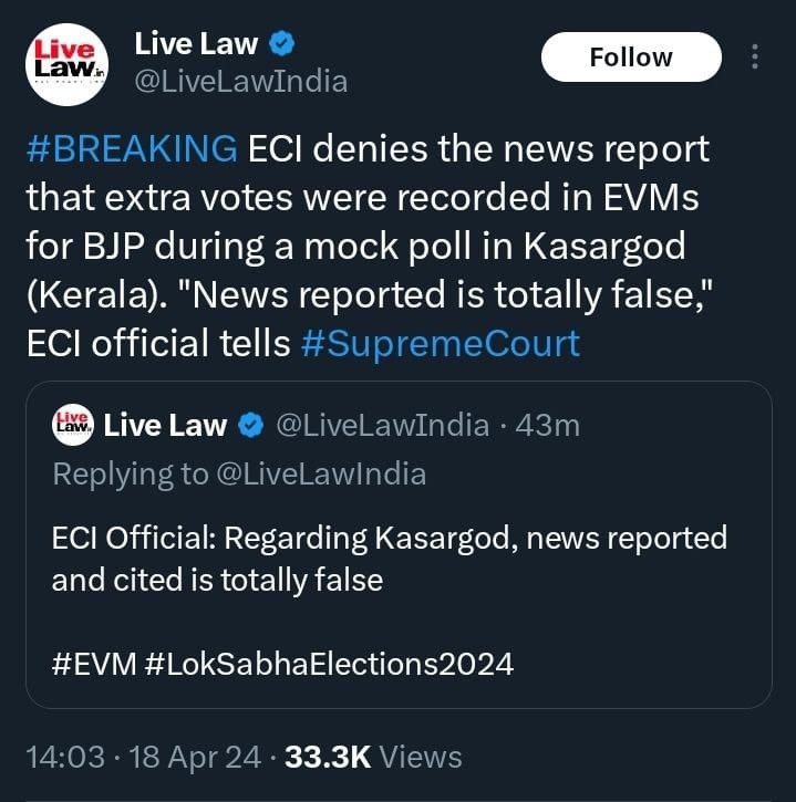 follow_amj's tweet photo. Hello Then-di @vijaythottathil MC @Muzzris
Keep ranting & peddle fake news .... Election will happen on EVM.๐
EVM was fine for Karnataka, TG & HP
The same EVM will be used for 2024..
Open Cake shop in Sonagachi after June 4th.
#VTKMKB https://t.co/azYvdkiQEK