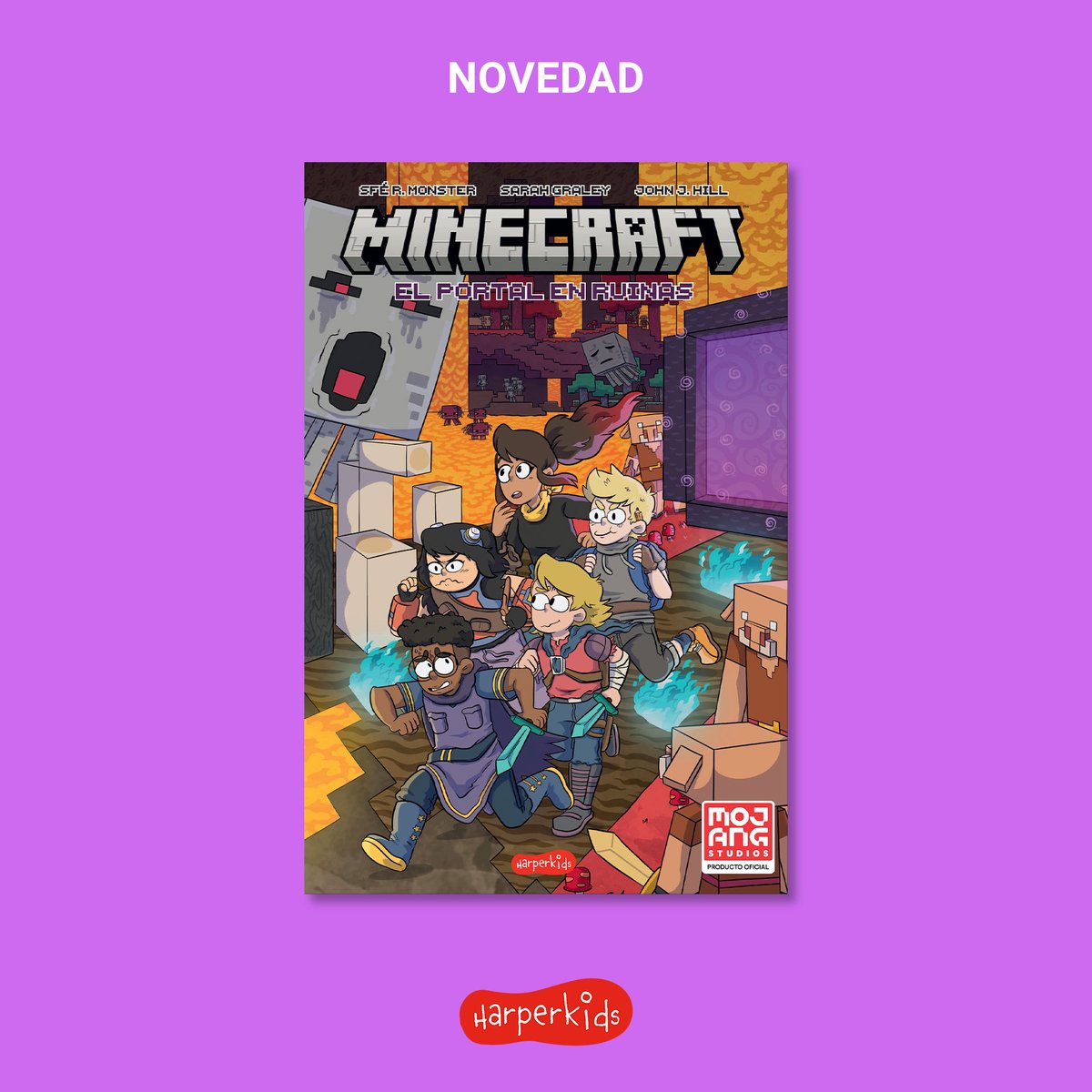 📒 Novedad >> Tercer volumen de la serie de cómics oficiales de Minecraft para peques a partir de 9 años. MÁS DE 150.000 EJEMPLARES VENDIDOS DE LA SERIE. ✍️ de Sfé R. Monster (Autor), Sarah Graley (Ilustrador)