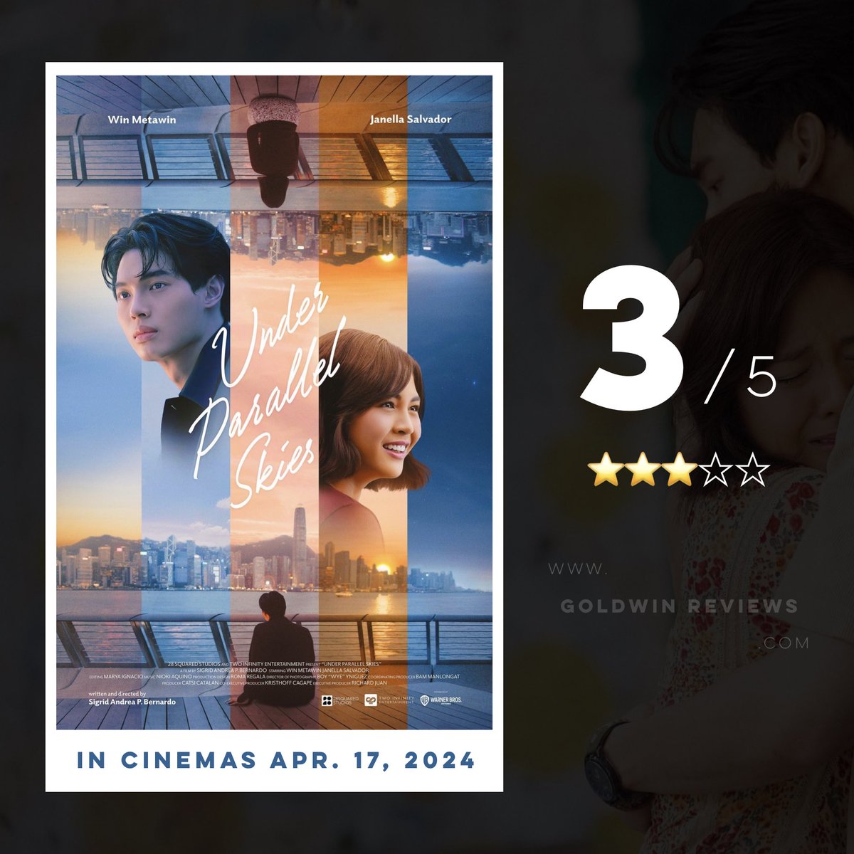 Under Parallel Skies (2024)

“The best thing about this movie is that the love between the characters didn’t happen overnight. You are part of their growing relationship…”

Read full movie review: goldwinreviews.com/post/under-par…

#UnderParallelSkies #JanellaSalvador #WinMetawin #WinElla
