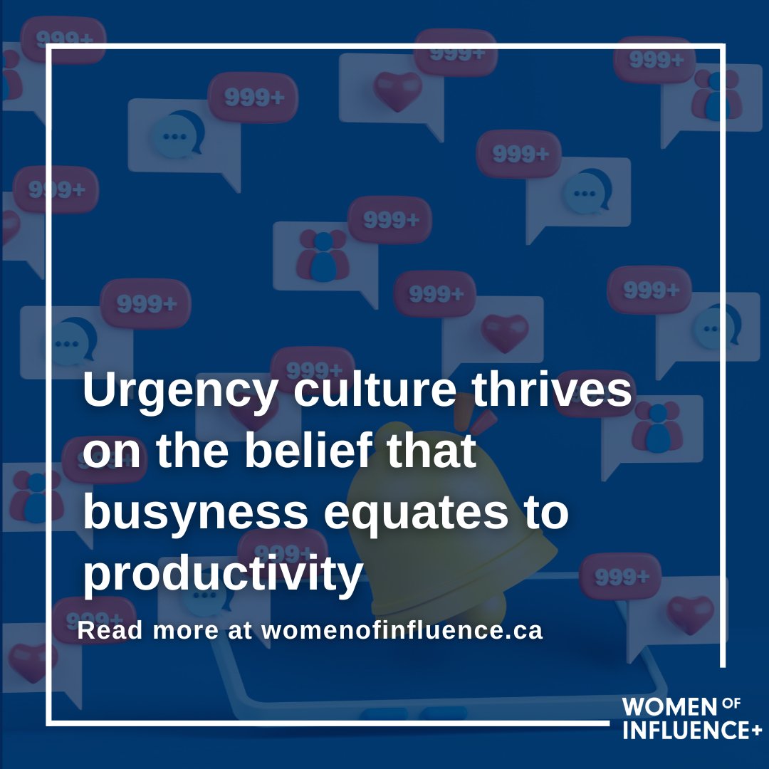 Is it really that urgent? From the never-ending flood of emails to the constant pressure to be productive, we're stuck in a loop of urgency that often leaves us feeling drained and overwhelmed. womenofinfluence.ca/2024/04/18/can…