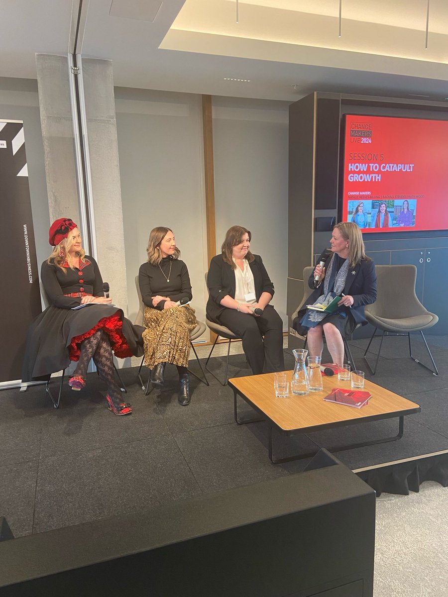 Our #CML24 talk ‘How To Catapult Growth’ facilitated by Alex Cousins, Business Director of @CPCatapult, features Change Makers Rachael Stevens (@KQLiverpool), @BillingReeves (Author) and Ruth Wood (Chief Exec @Mersey_Maritime) discussing business growth and inclusive innovation.