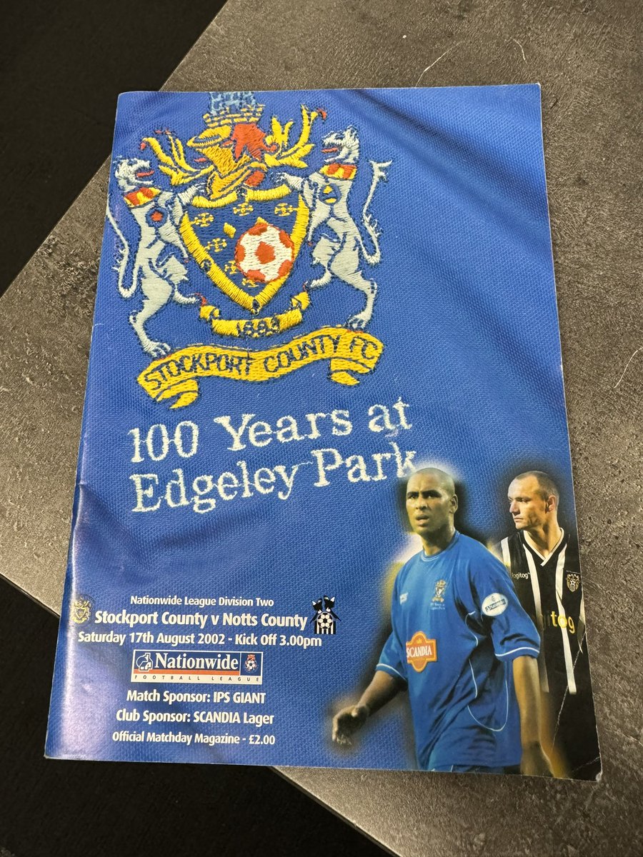 #StockportCounty fans - this programme was given to by someone from Nottingham at the game the other night. Programme from 2002. Does any fan collect / want this? It’s better it goes to a more deserving home.