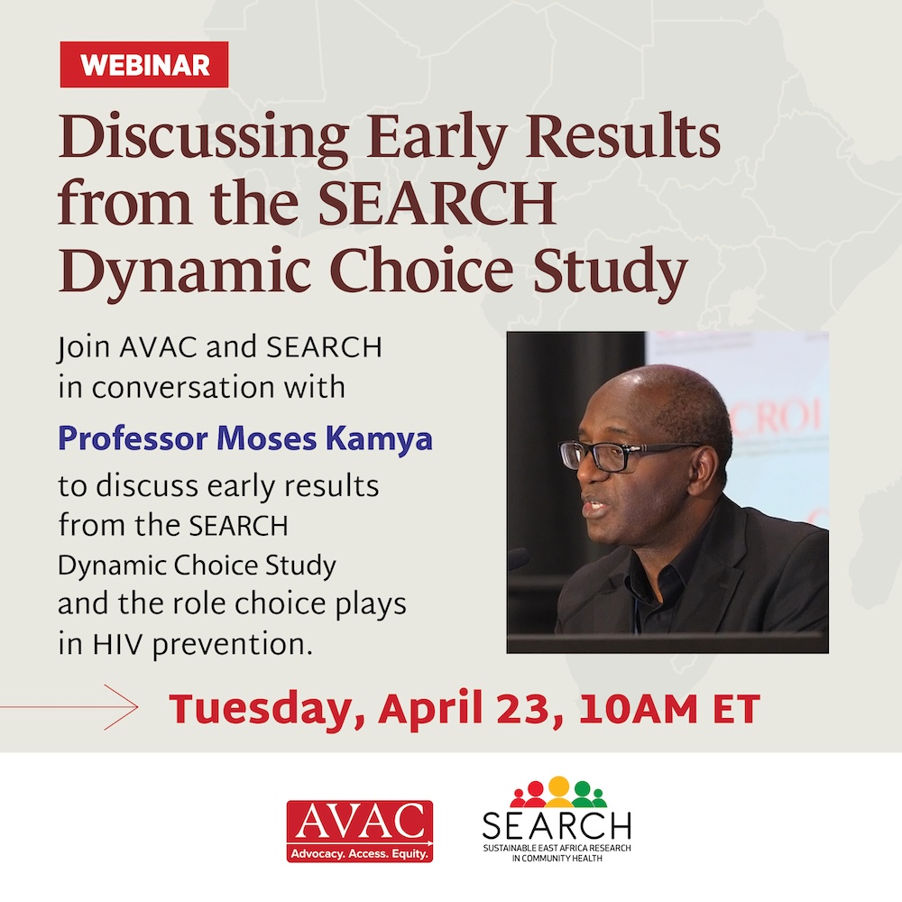 Mark your calendars for April 23, 2024, at 10:00 am! Discover what makes the early results of the SEARCH Dynamic Choice study so thrilling with AVAC and @ProfKamya You won't want to miss this informative event! Click on the link to register 👉idrc-uganda.org/webinar-discov……