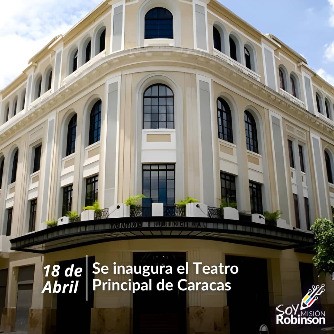 Un día como hoy en 1931 se inaugura el Teatro Principal de Caracas, majestuoso espacio artístico para espectáculos musicales, culturales y diversas obras de teatro para el pueblo. #BloqueoCero @NicolasMaduro @_LaAvanzadora @Sociabolivarian