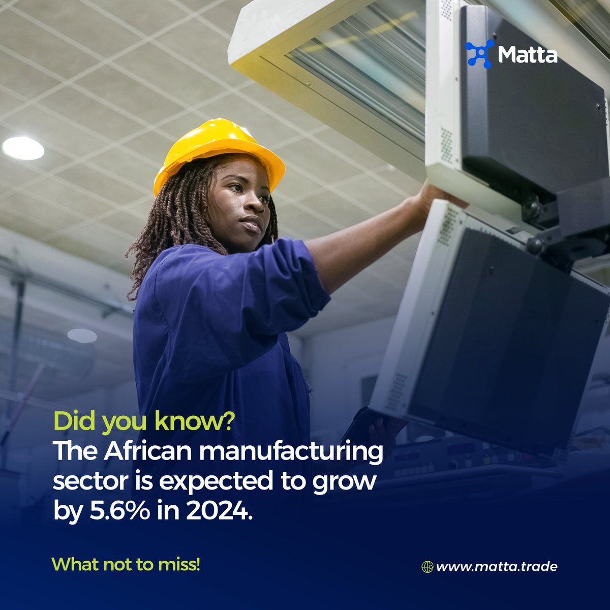 Africa's manufacturing sector is projected to SURGE by 5.6% in 2024!  #AfricaRising 
It's an exciting time to join the industrial revolution!  #ManufacturingGrowth

Here's what's fueling this growth: