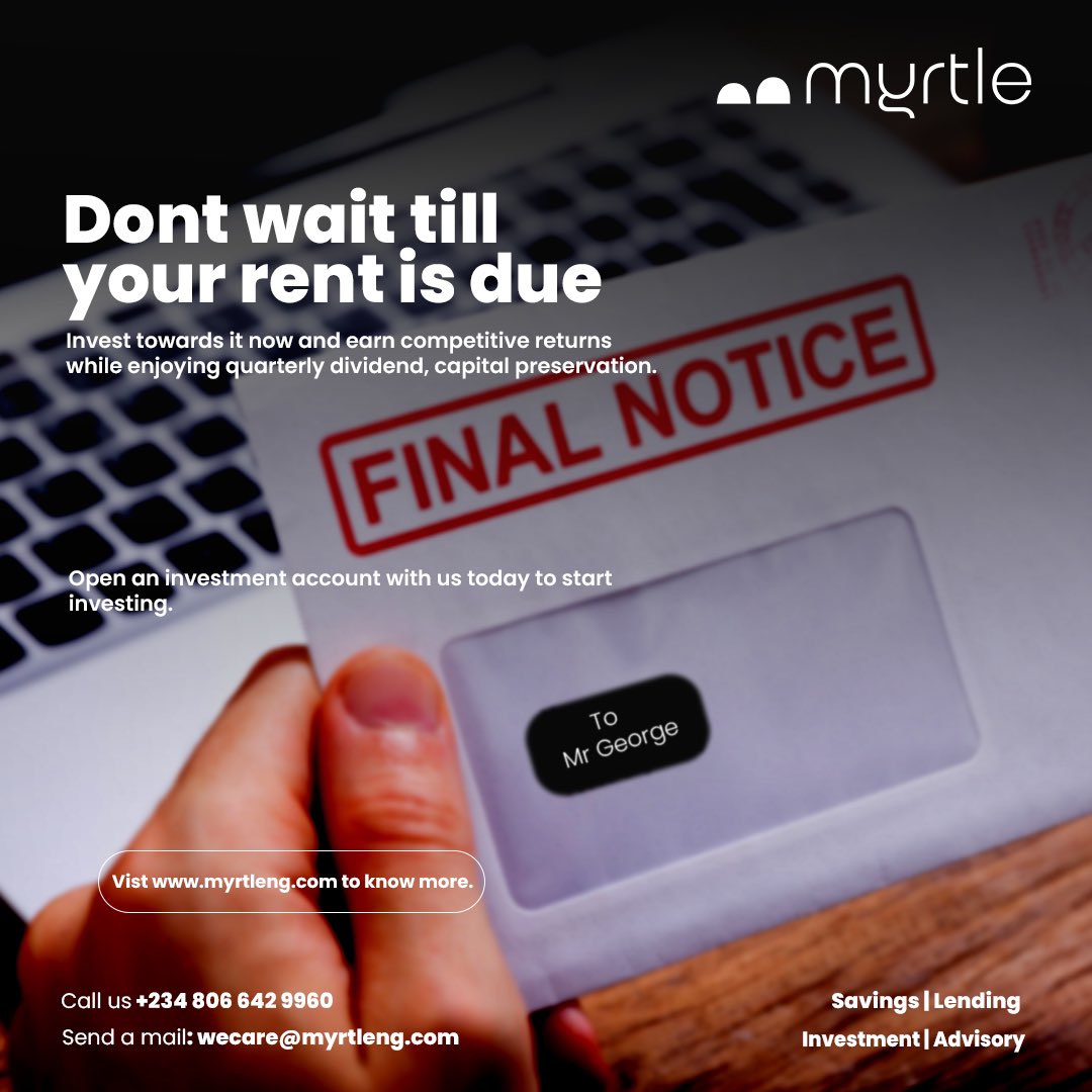 Save yourself from last-minute financial distress when it is time to pay your rent.

Our Money Market Fund (MyBanc) allows you to invest towards your goals while earning attractive returns on your investments.

#myrtle #investing #wealthmanagement #mybanc