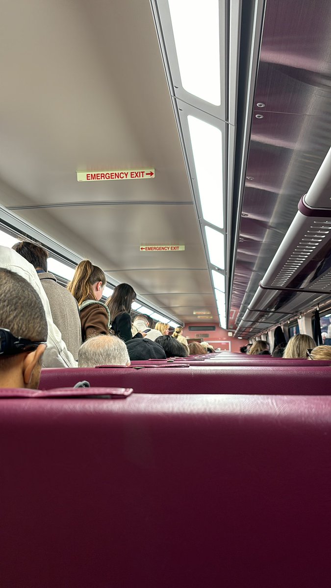 please push announcements on middleborough/lakeville line trains that passengers are encouraged to take alls seats, including middle seats, otherwise this is the case on the train. this is an ADA issue and a fire hazard. shameful too.  @MBTA_CR @MBTA @onthembta1