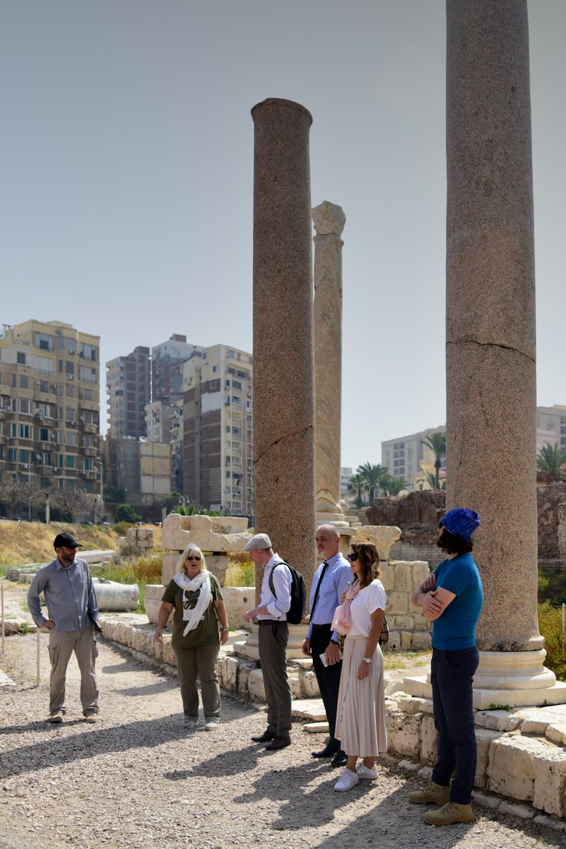 PLinEgypt's tweet photo. The Kom el-Dikka Archaeological Park, stretching over 4 hectares, shows the original urban context of ancient Alexandria with monumental buildings, the only ones of their kind preserved in the whole of Egypt. https://t.co/rbZOrbTGXx