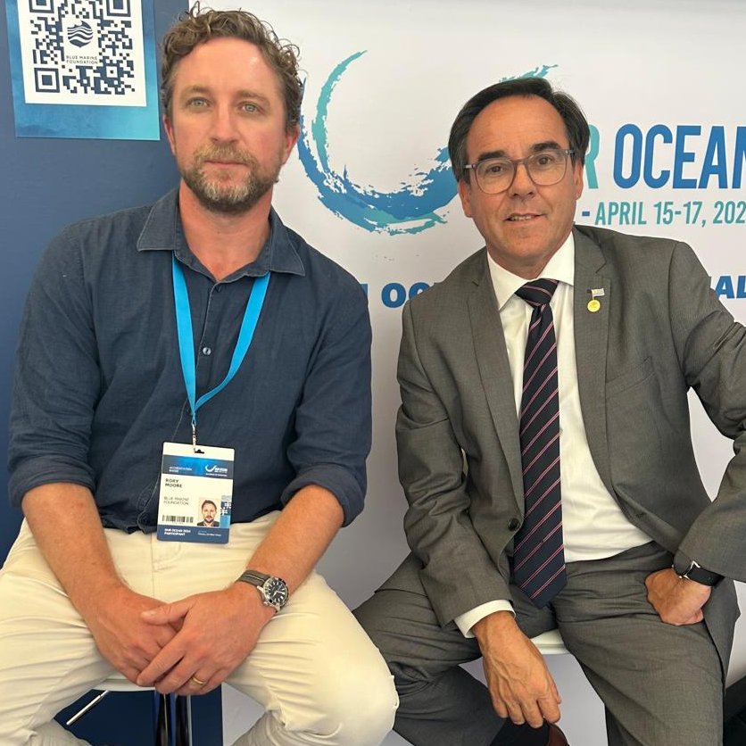 En el marco de la 9ª Conferencia Nuestro Océano @OurOceanGreeceASOC celebrada en Atenas, Grecia, el ministro Robert Bouvier mantuvo reuniones bilaterales con ONGs como la Antarctic and Southern Ocean Coalition (ASOC) y Blue Marine Foundation.