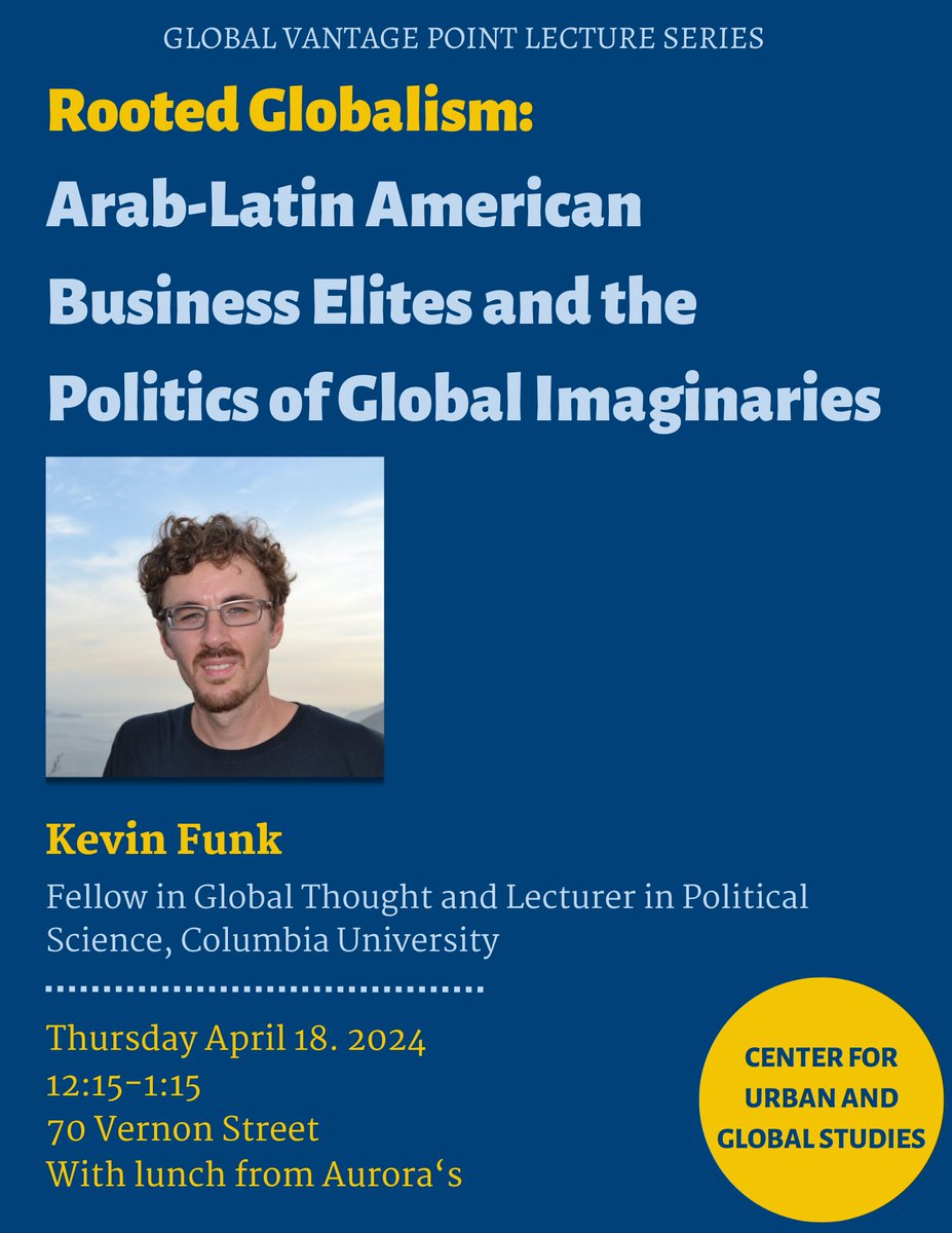 Looking forward to today's conversation at <a href="/TrinityCollege/">Trinity College</a> about my book, hosted by the Center for Urban and Global Studies