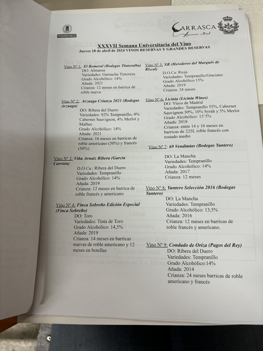 Comienza la Cata de <a href="/lacarrasca/">La Carrasca</a> 
<a href="/etsiaab/">ETSIAAB / #AlimentaElFuturo</a> 
“El vino es cultura y el vino nos une a todos” 🍷