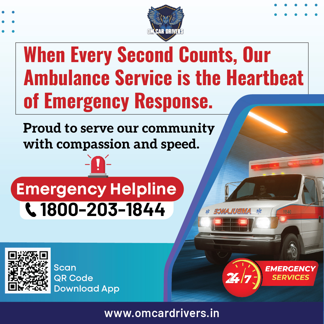 Book Omcar Driver's Ambulance Service for immediate and fast assistance. We're committed to being the heartbeat of emergency response. 🚨

Book Now: omcardrivers.in/ambulance-serv…
For more information
Emergency Number: 1800-203-1844

#omcardrivers #ambulanceservice #ambulanceservices