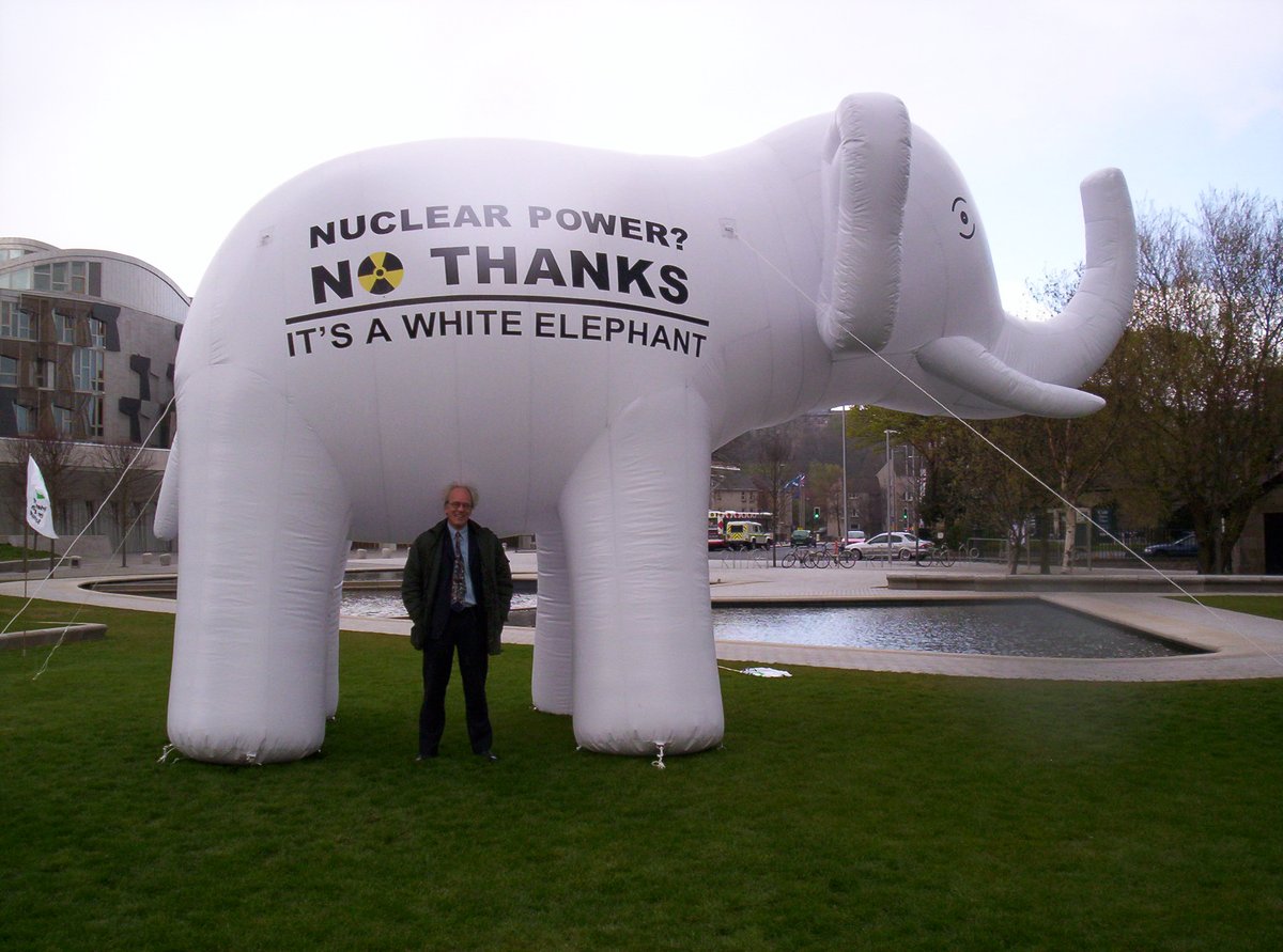 Nuclear Power? N☢️ Thanks. It's a white elephant 🐘 Join Dr Ian Fairle, Rosie Hampton and Pete Roche (pictured) to ☢️Learn the risks & 🌱Discuss the alternatives 👀 Register today 👇ticketsource.co.uk/the-scottish-c…