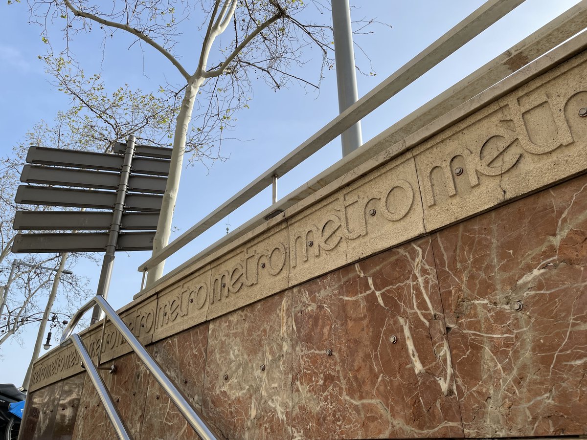This typography coming out of the subway in Barcelona brings me a bit of joy every day.