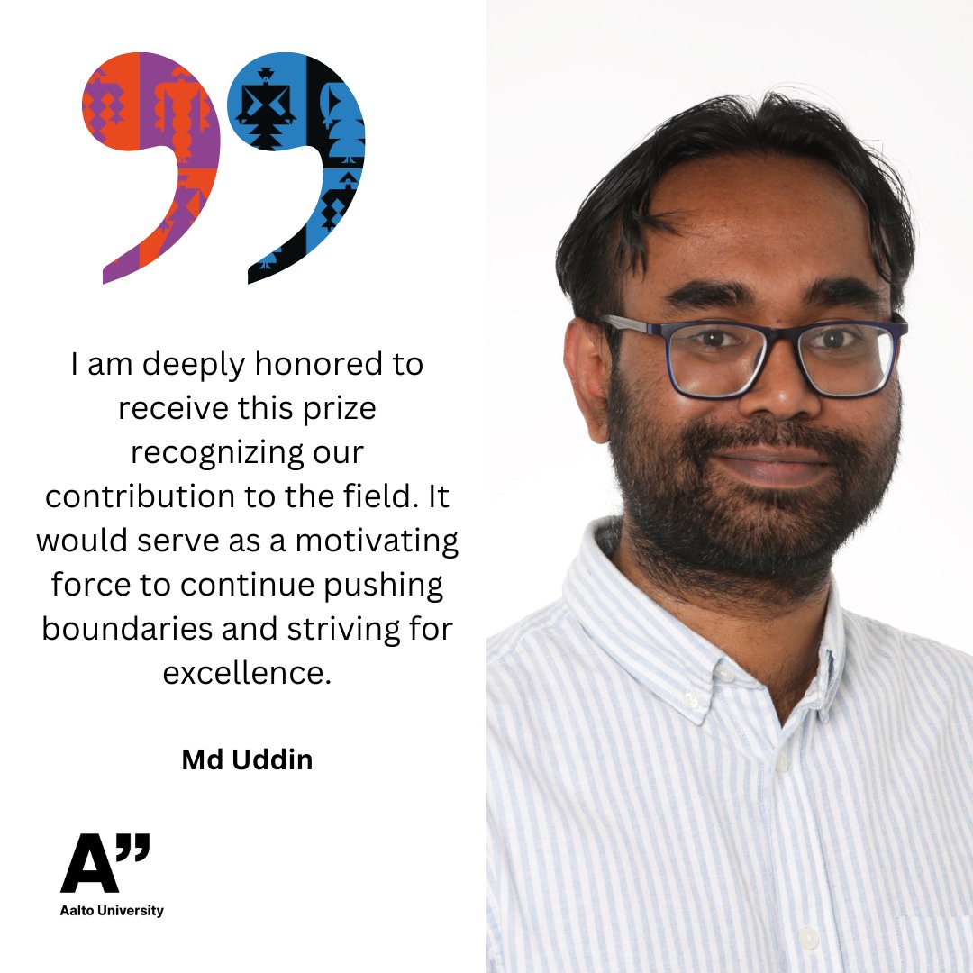Doctoral Researcher Md Uddin received the @QTFinland 2024 annual discovery prize for his research paper, which was published in Nature Communications. Congratulations! 🎉 aalto.fi/en/news/broadb…